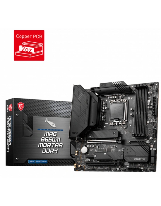 MSI MAG B660M MORTAR DDR4 4800(OC) Mhz MATX 1700p