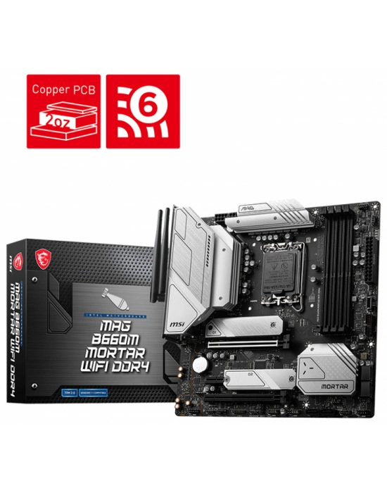 MSI MAG B660M MORTAR WIFI DDR4 4800(OC) Mhz  mATX