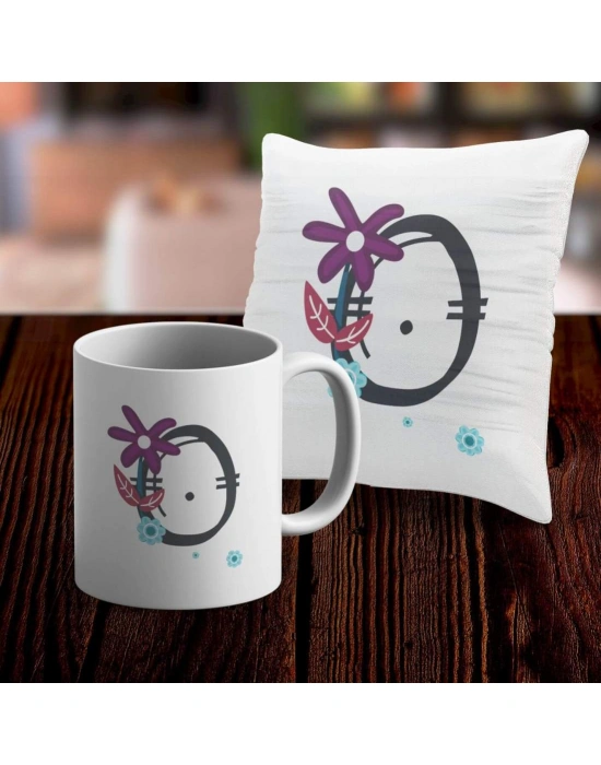 O Harfi Tasarımlı Kupa ve Yastık Kılıfı Hediye Seti