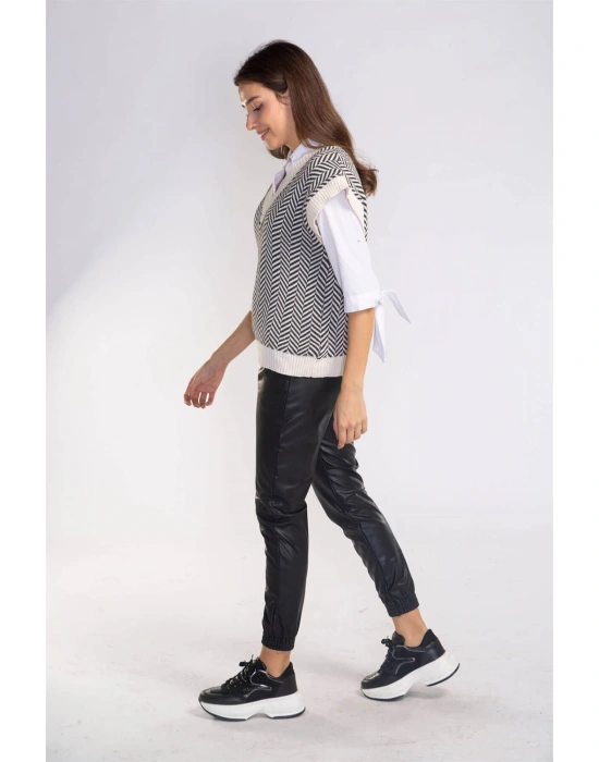 Şah Desenli Triko Süveter-DESENLİ