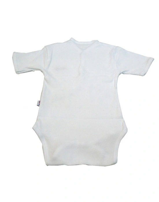 Sema Baby Yarım Kol Kaşkorse Badi (Body) - Beyaz 0-6 Ay