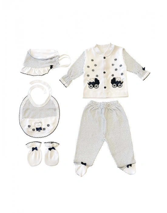 Sema Bebe 5li Premature Puanlı Set - Mavi