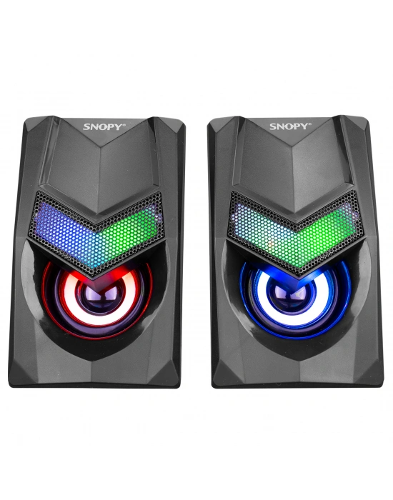 SNOPY SN-X25 2.0  RGB IŞIKLI 3WX2SİYAH USB SPEAKER