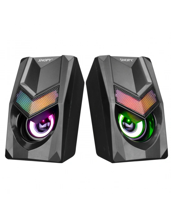 SNOPY SN-X25 2.0  RGB IŞIKLI 3WX2SİYAH USB SPEAKER