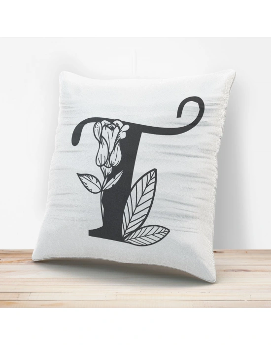 T Harfi Tasarımlı Yastık Kılıfı