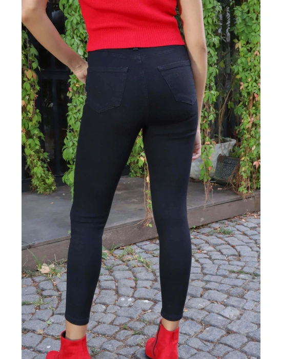 Yüksek Bel Yüksek Bel Skinny Jean Pantolon  Jean Pantolon - SİYAH