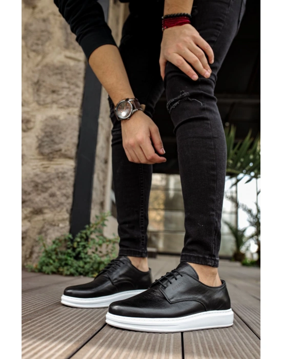 CH003 BT Hakiki Deri Erkek Ayakkabı SIYAH