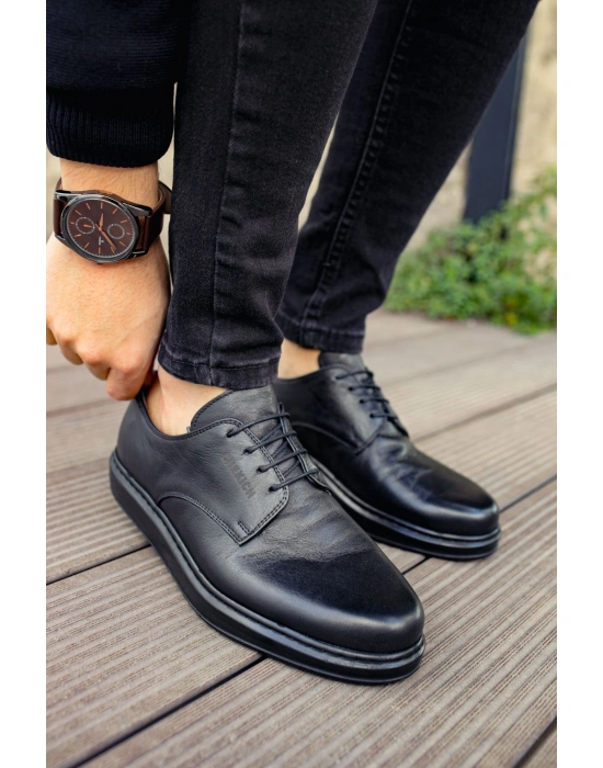 CH003 ST Hakiki Deri Erkek Ayakkabı SIYAH