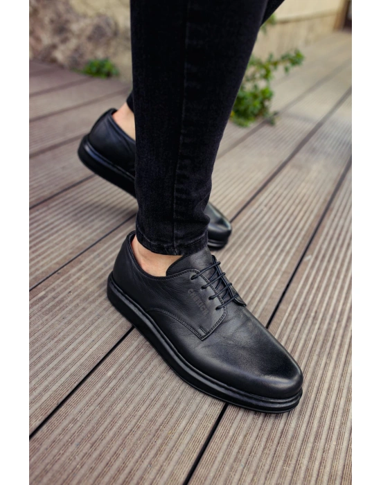 CH003 ST Hakiki Deri Erkek Ayakkabı SIYAH