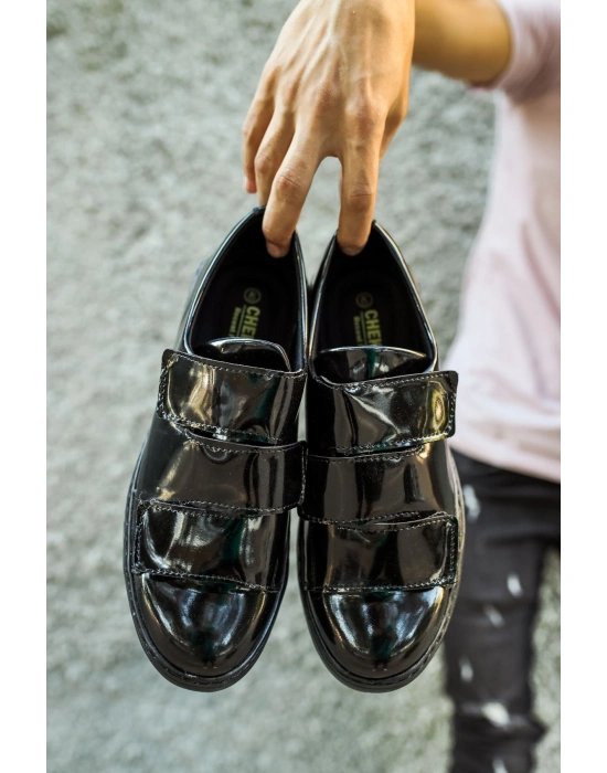 CH007 Rugan ST Erkek Ayakkabı SIYAH