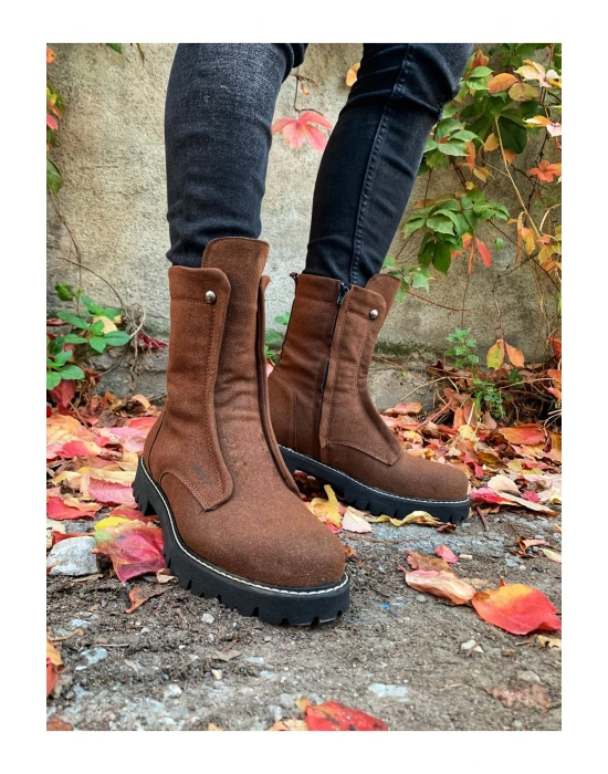 CH027 Süet ST Erkek Bot KAHVE