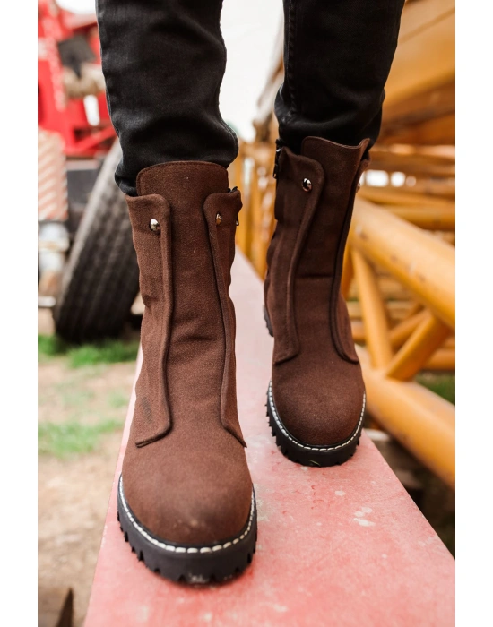 CH027 Süet ST Erkek Bot KAHVE