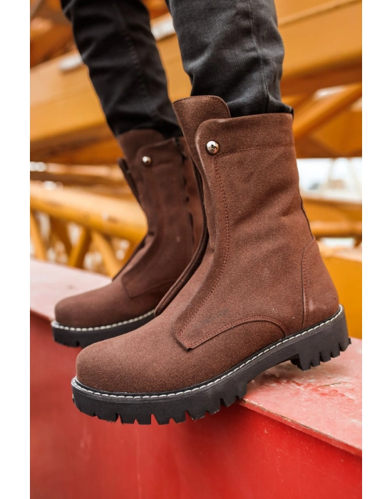 CH027 Süet ST Erkek Bot KAHVE