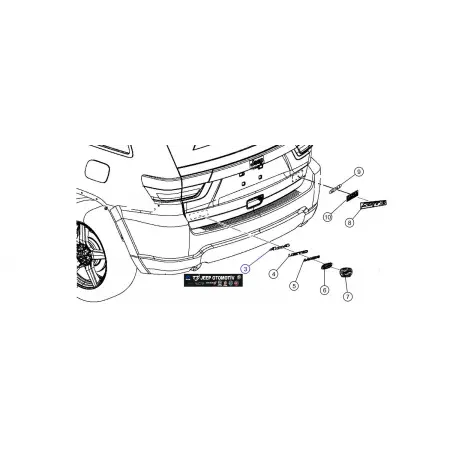 2005-18 Jeep Cherokee / Compass / Commander 4x4 Yazı 55157091AD