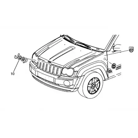 2005-2018 Jeep Kaput ve Bagaj Arması Jeep logo 55157088AC