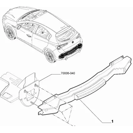 2010 - 2020 Alfa Romeo Giulietta Arka Tampon Demiri 50558588