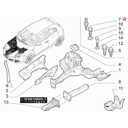 2010 - 2020 Alfa Romeo Giulietta Ön Sol Darbe Emici 50520273