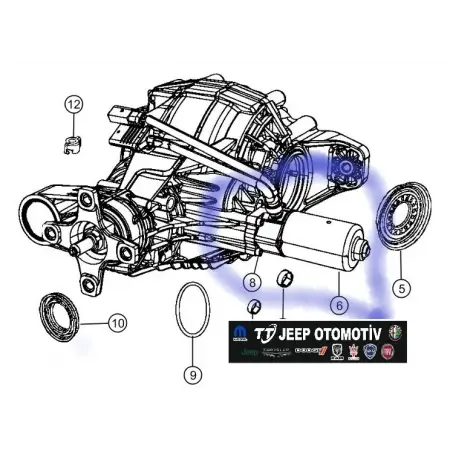 2014-21 Jeep Grand Cherokee Arka Diferansiyel Motoru 68214628AA - 2.El Ürün