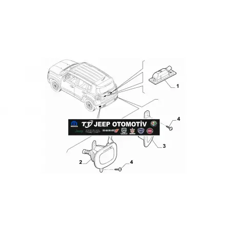 2014-21 Jeep Renegade arka sis lambası 51953205