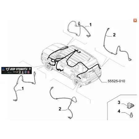 2014-23 Jeep Renegade Compass Fiat 500X Ön ABS Sensörü 51941079