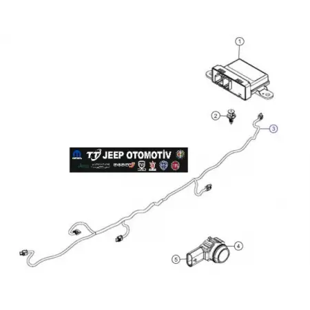 2017 - 2018 Jeep Compass Arka Park Sensör Tesisatı 68321539AD
