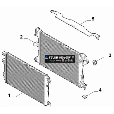 2018-2022 Jeep Renegade 500X Yüksek Sıcaklık Radyatörü 52084519