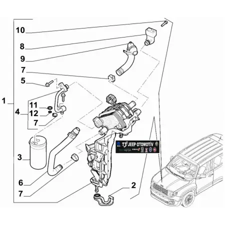 2018-23 Jeep Renegade / Fiat 500X 1.5L Klima Kondenseri 52204579