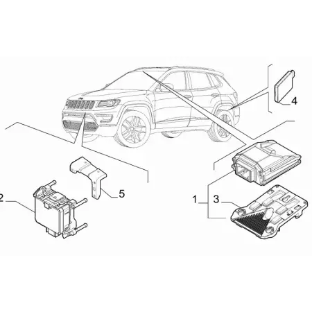 2020 - 2021 Jeep Compass ACC Radar 52174628 68518353AA