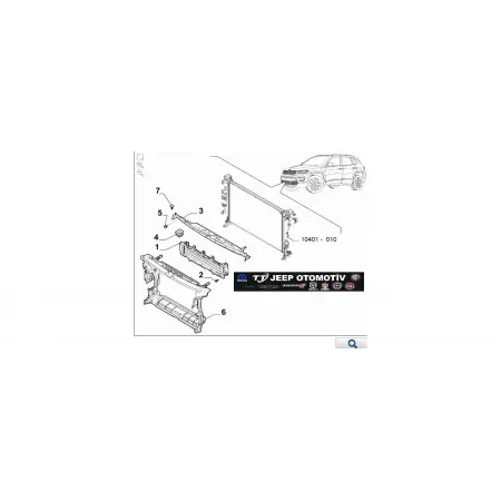2021 -2023 Jeep Compass (MV) Ön Aktif Izgara havalandırma radyatör (AGS) 52152949
