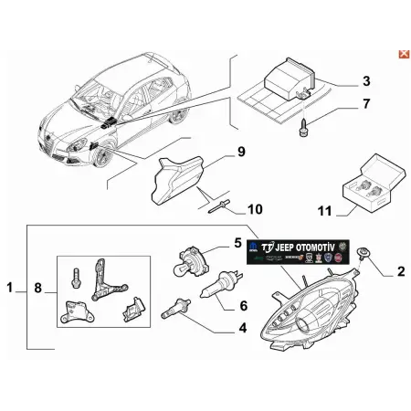 Alfa Romeo 159 Mito Giulietta 500 Delta D1S Zenon Ampül 71779057
