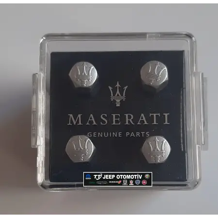 Maserati Logolu Lastik Sübap Kapakları - Set