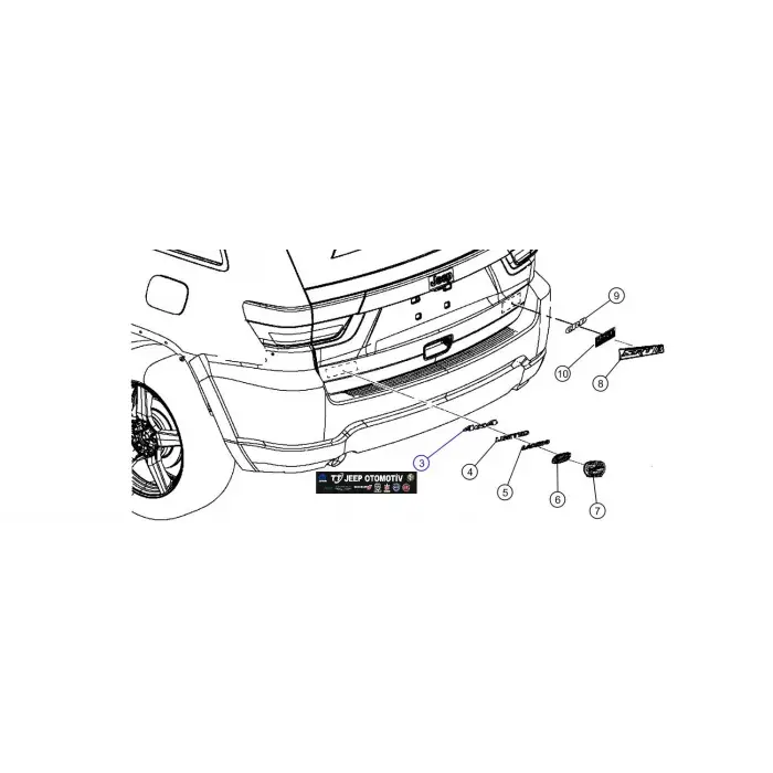 2005-18 Jeep Cherokee / Compass / Commander 4x4 Yazı 55157091AD