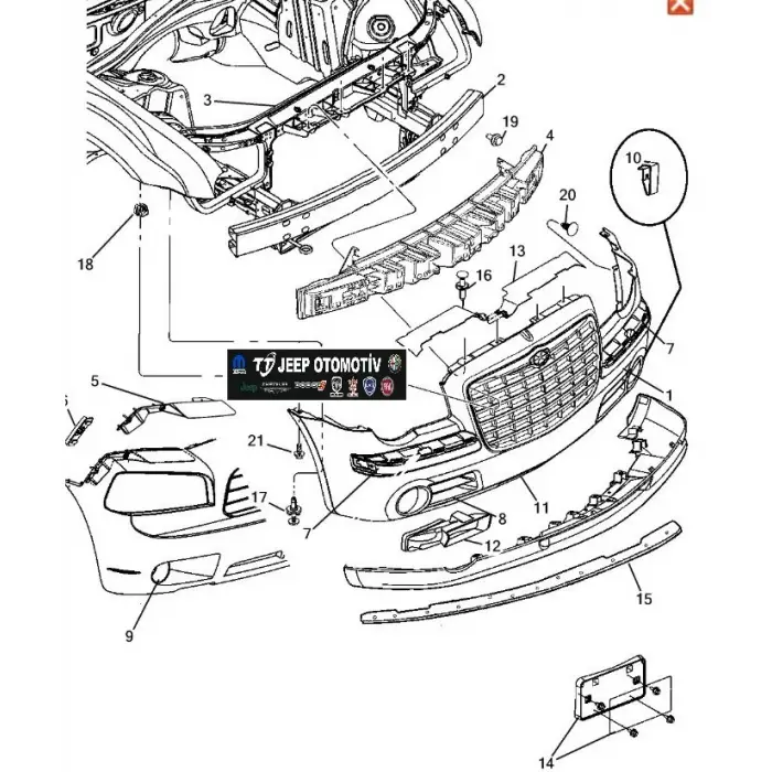 2005 - 2010 Chrysler 300C Ön Tampon