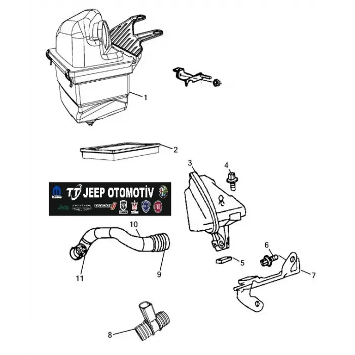 2008-10 Jeep Grand Cherokee Commander Turbo Hortum 53013672AE