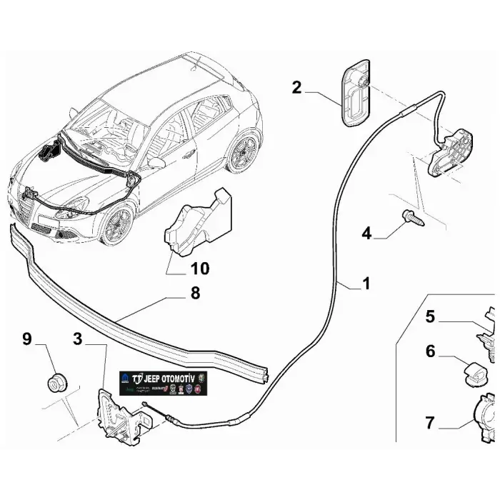 2010 - 2020 Alfa Romeo Giulietta Kaput Kilidi 50509834