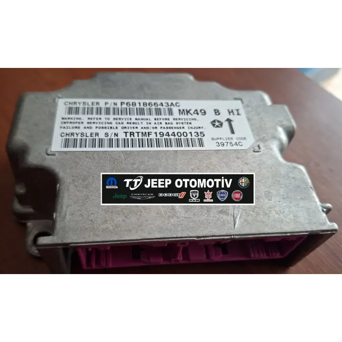 2011 - 2014 Jeep Compass Havayastığı Airbag Beyni 68186643AC - 2.El