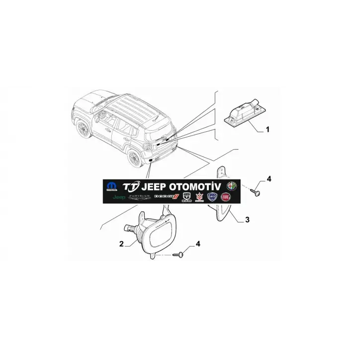 2014-21 Jeep Renegade arka sis lambası 51953205