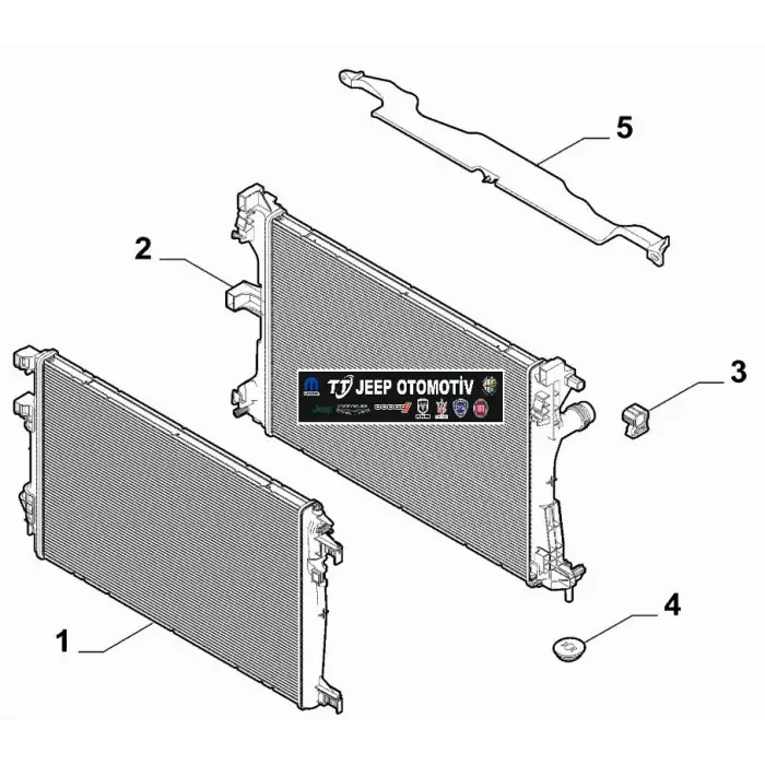 2018-2022 Jeep Renegade 500X Yüksek Sıcaklık Radyatörü 52084519