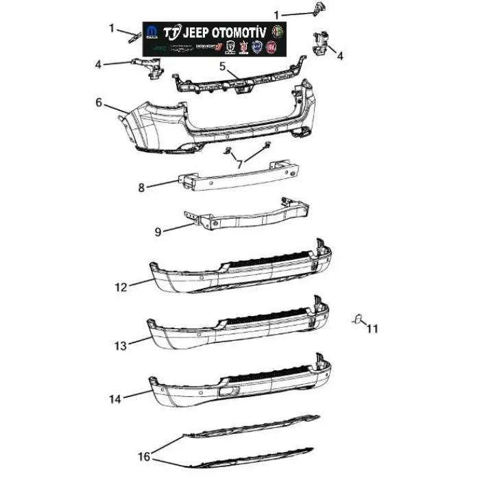 2018 - 2024 Jeep Compass Ön İnce Uzun Izgara 68244459AB - 2.El