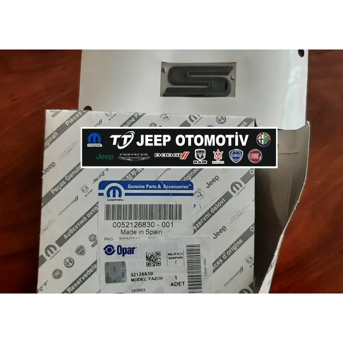 2018-23 Jeep Renegade / Compass Arka Bagaj  S  Yazısı 52126830