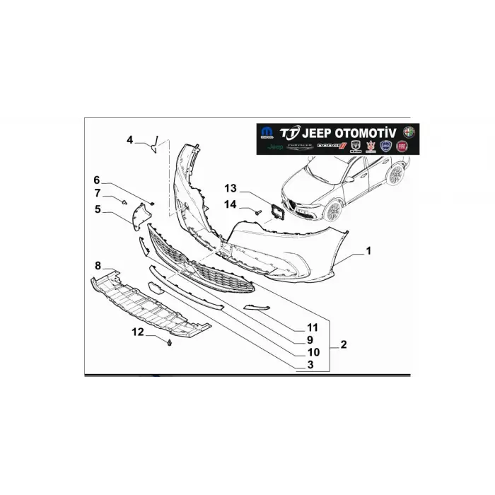 2022-2024 Alfa Romeo Tonale Ön Izgara 156169068