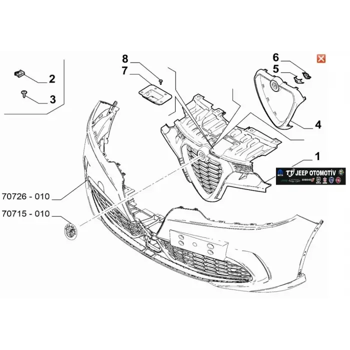 2022 - 2025 Alfa Romeo Tonale Ön Üçgen Izgara 156170275