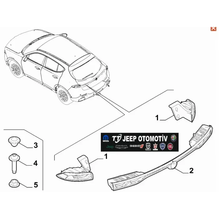 2022-24 Alfa Romeo Tonale Arka Stop Lambası 50577292 50581559