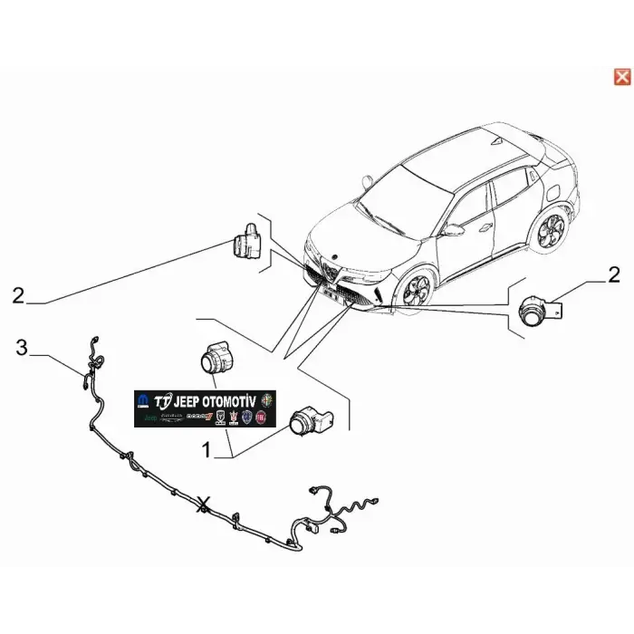 2023 Jeep Avenger 600 Alfa Romeo Junior Park Sensör 155254827