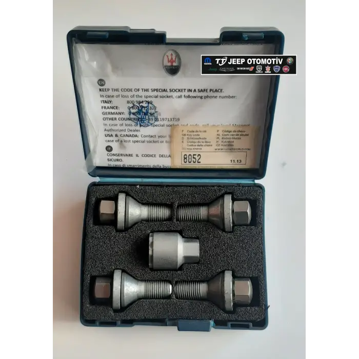 Maserati Bijon Kiti - Özel Somun Anahtarlı