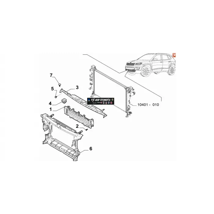 2021 - 2023 Jeep Compass Ön Alt Karlık / Rüzgarlık 52182945