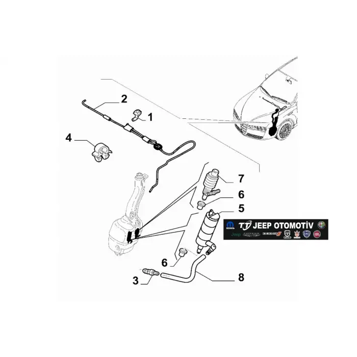 Alfa Romeo / Fiat / Lancia Ön Cam Silecek Motoru 71740944
