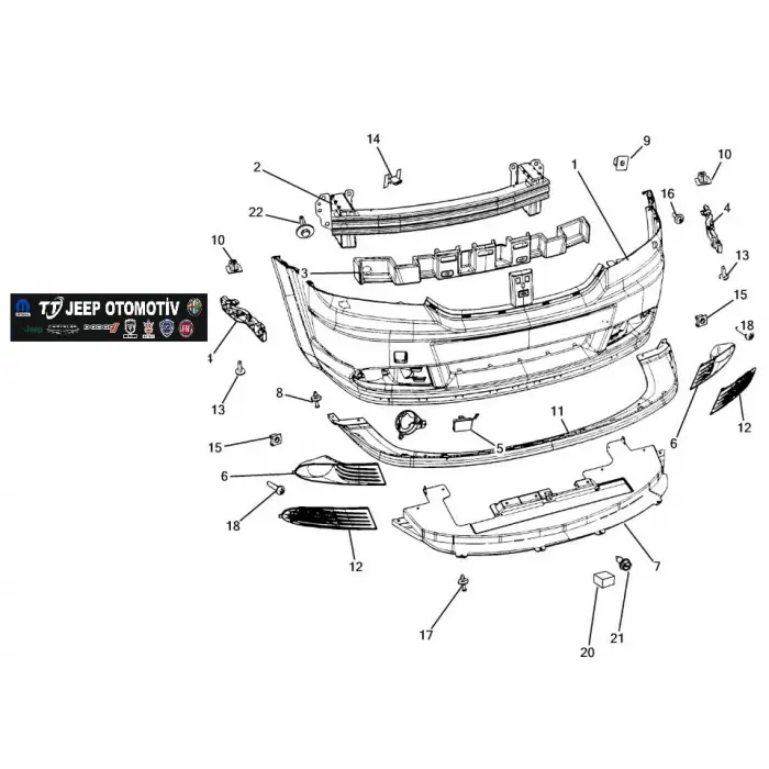Dodge Journey Fiat Freemont Sağ Ön Tampon Braketi 05178410AD