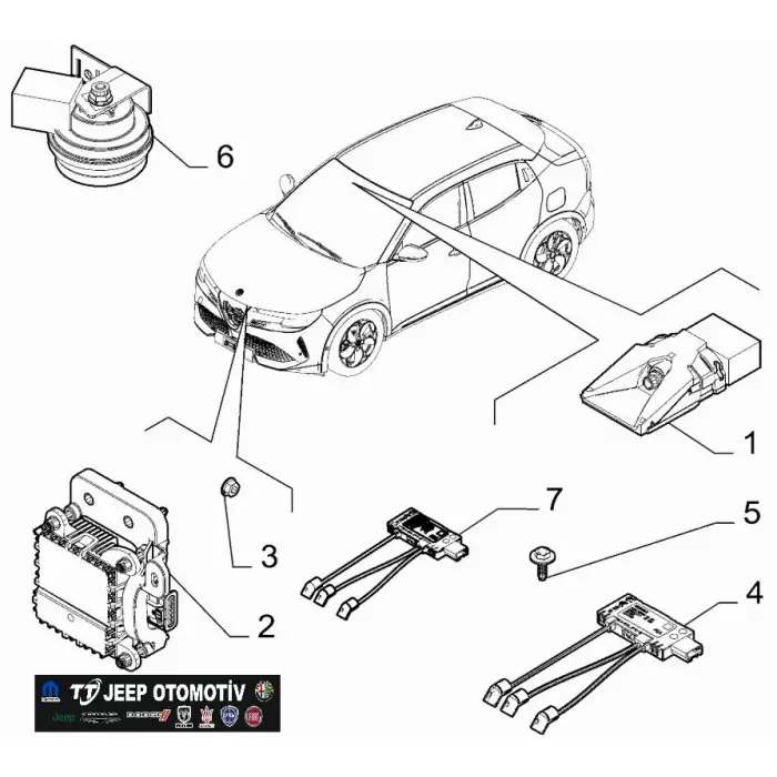 Jeep Avenger / Alfa Romeo Junior ACC Radar Sensör 9855778480