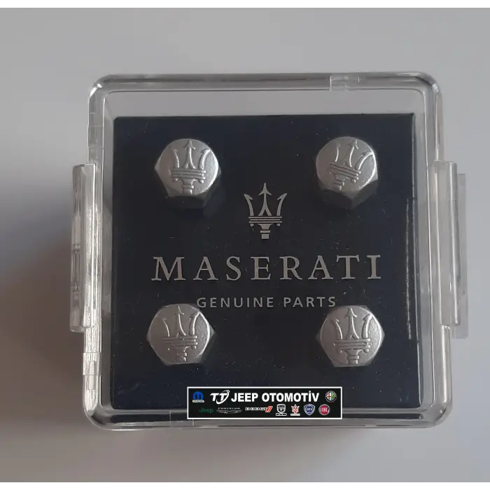 Maserati Logolu Lastik Sübap Kapakları - Set